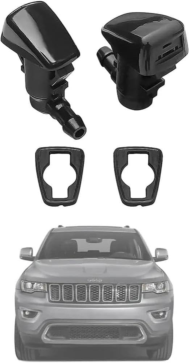 68260443AA Premium Wiper Washer Nozzles Fit for 2005-2023 Jeep Grand Cherokee WK WK2 WL Windshield Washer Fluid Jet Nozzle | Easy to Install | 2 Pack, Ref 55372143AB, Grand Cherokee Accessories image number 3
