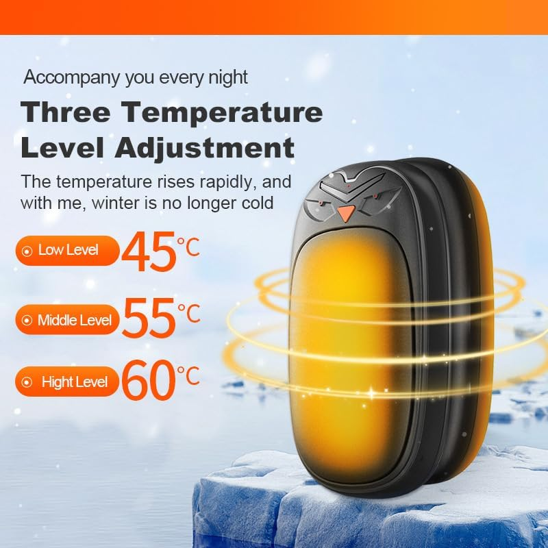 2 Pack Hand Warmer Rechargeable,Portable Electric Hand Warmers,Warmth Pocket Heater,3 Heat Settings,Fun Practical,2 in 1 Electric Hand Warmer for Winter Outdoor,Camping,Essentials,Gift image number 4