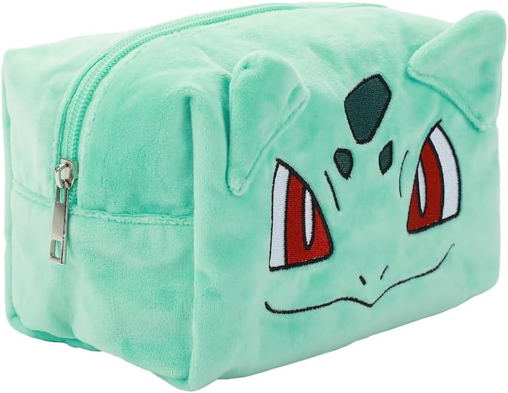 Bioworld Pok&eacute;mon Bulbasaur Green 8" Cosmetic Toiletry Tote image number 3