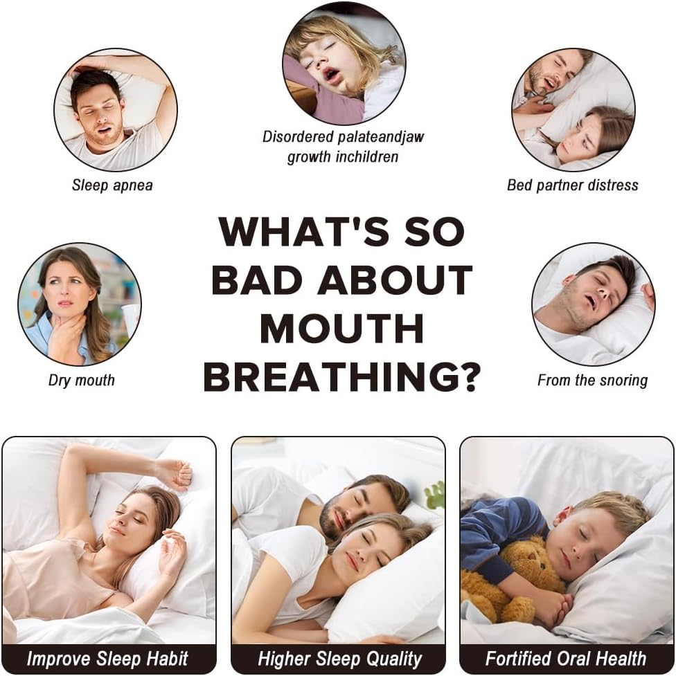 30 Pack Sleep Strips,Yakiter Sleep Tape, Mouth Tape for Sleeping Specially Designed for Lip Contact,Mouth Sleep Tape for Improved Nasal Breathing and Reduced Snoring for Women & Men image number 4