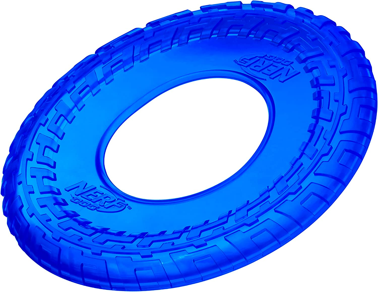 Nerf Dog 10In Translucent TPR Tire Flyer - Blue image number 2
