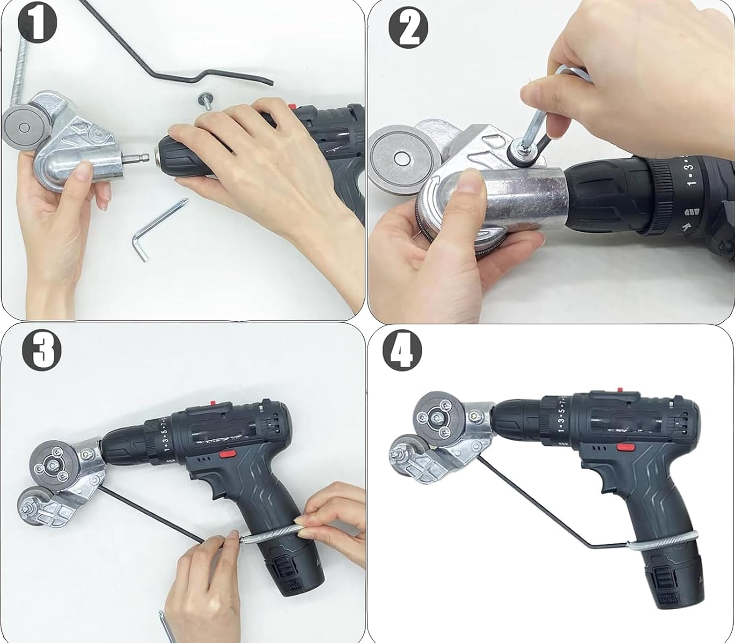 Electric Drill Plate Cutter Attachment, 2025Upgraded Metal Sheet Cutter Adapter - Drill Cut Pro Metal Plate Cutting - Nibbler Metal Drill Attachment for Iron, Copper, Aluminum, and Steel Sheets image number 2