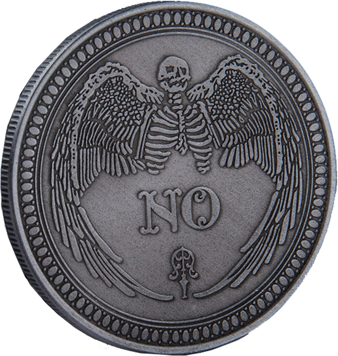 Decision Making Coin-Yes/No Coin-Good Luck Commermorative Collection-Challenge Coins Antique Silver