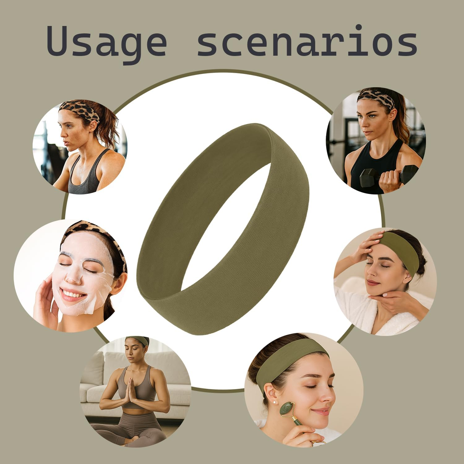 ALLY-MAGIC E22-NSTLD4 Women'S Headband, 4 Pieces Elastic Hair Bands, Women, Soft Headband for Sports, Yoga, Workout, Running, Fitness, Gym, Hair Accessories image number 2