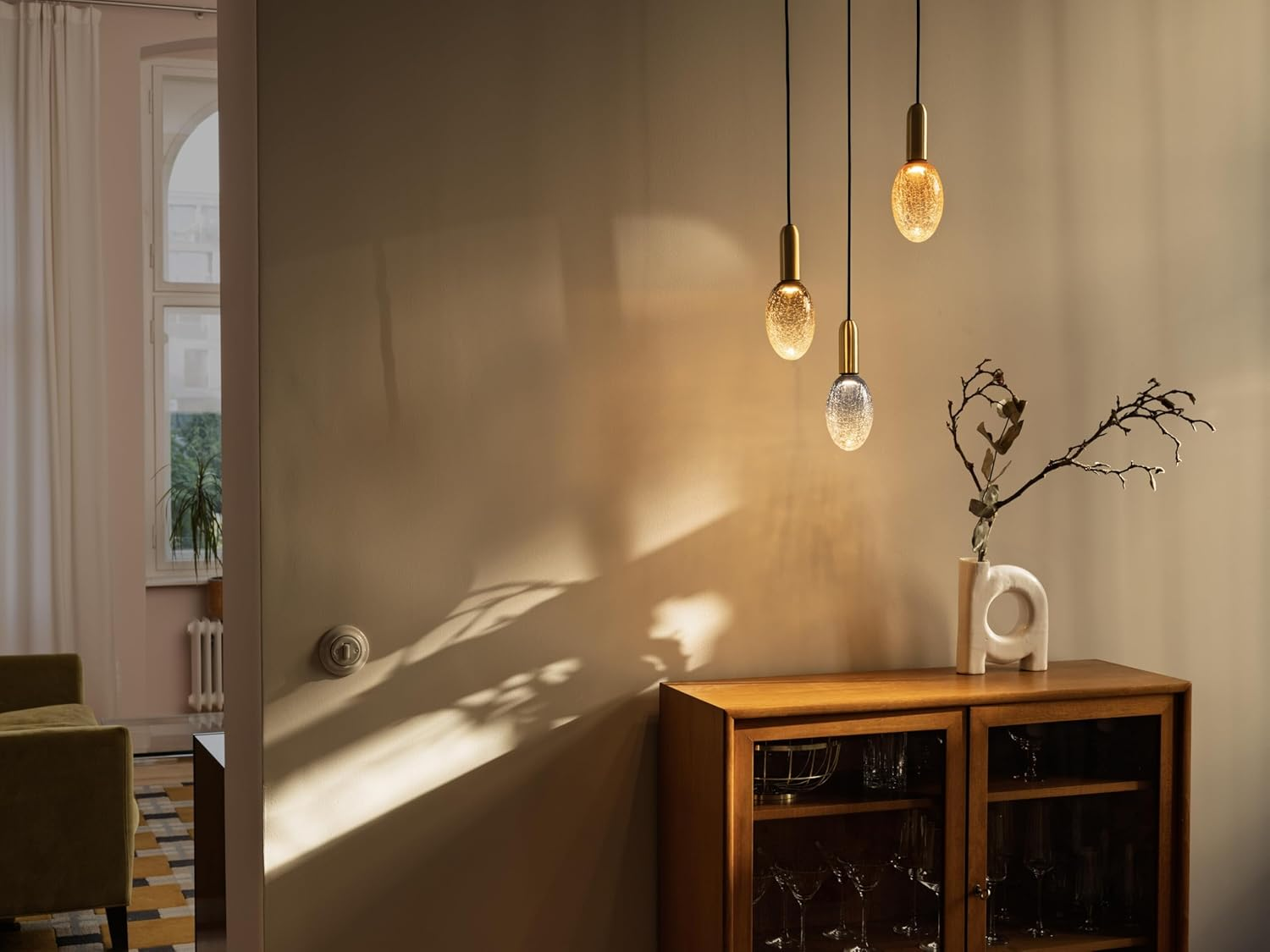 OSRAM Decorative LED Lamp in Cracked Glass in Cracked Glass, Long Brown image number 2