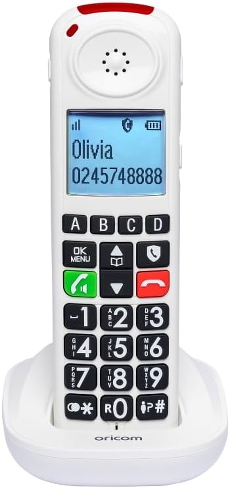 Oricom Care920-1 Amplified Big Button Phone with Cordless Handset - Hearing Aid, T-Coil Compatible, Speaker, Amplified Volume, Loud Ringer, Backlit Display, Talking Digits, Visual Ring Indicator image number 3