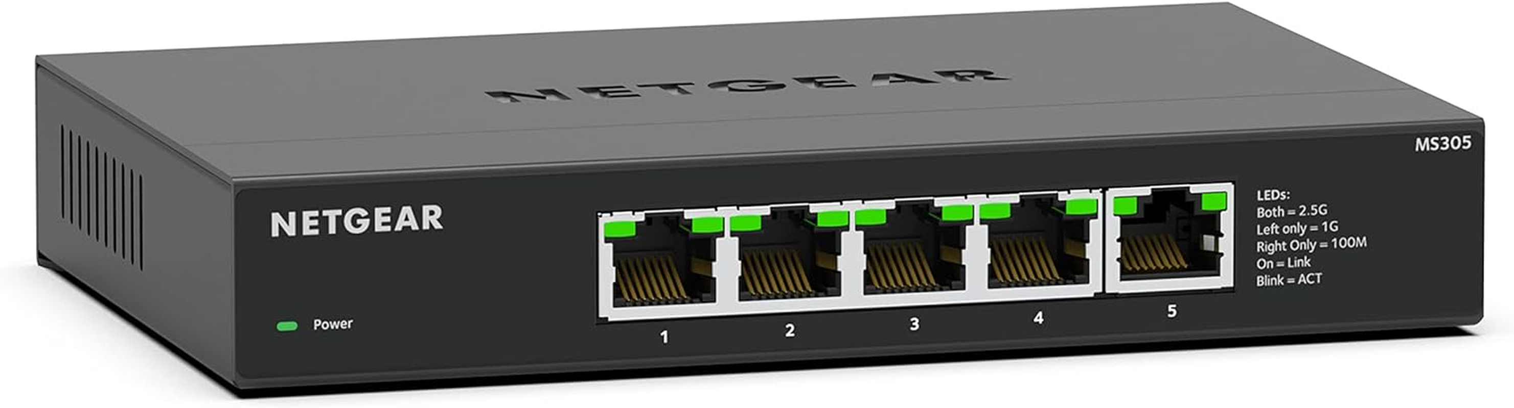 NETGEAR MS305 5 Port Switch Multi-Gigabit Ethernet Network with 5X 1G/2.5G Desktop or Wall Mount image number 3