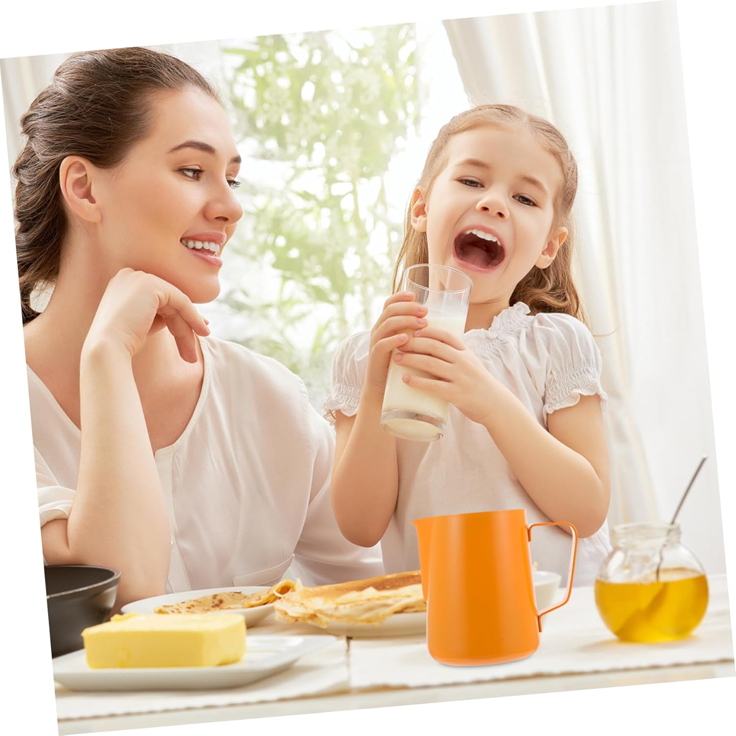 Ciieeo Milk Frothing Pitcher Stainless Steel Latte Art Pot for Coffee Milk Tea Shop - Black image number 6