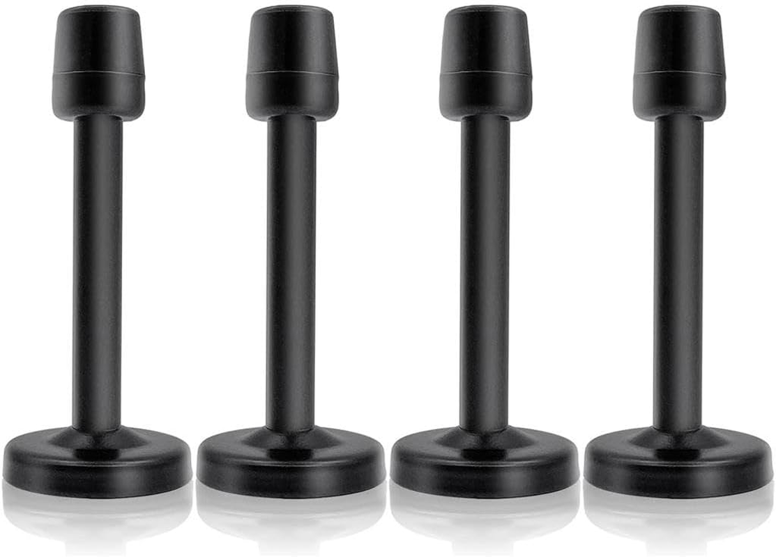 JZS Door Stops, Brushed Satin Door Stopper Mute Solid Rigid Door Stop with No Odor Rubber Tip, Heavy Duty Nickel Rubber Door Holder