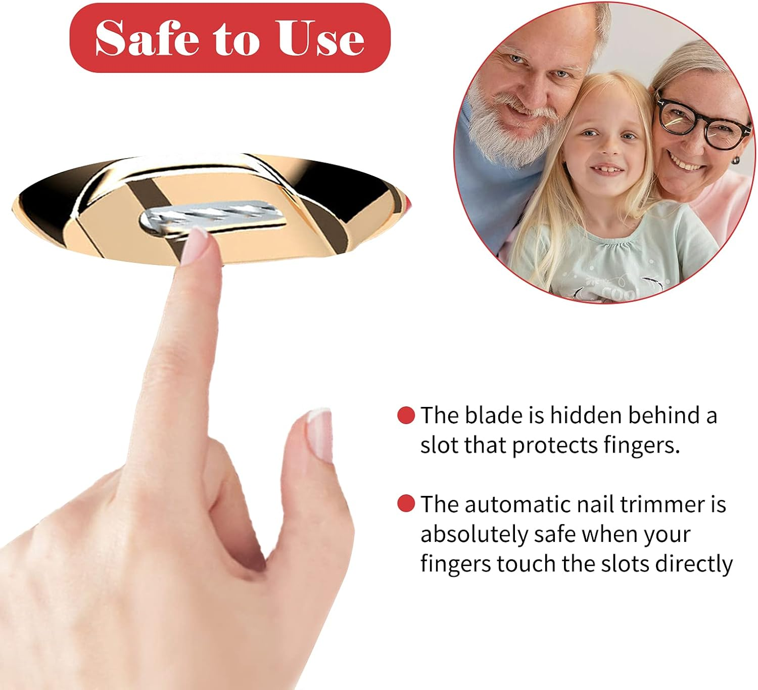 Kstyhome Electric Nail Clipper USB Rechargeable Nail Trimmer Clipper Automatic Baby Nail File for Kids Adults Elderly Fingernail Care - Black image number 3