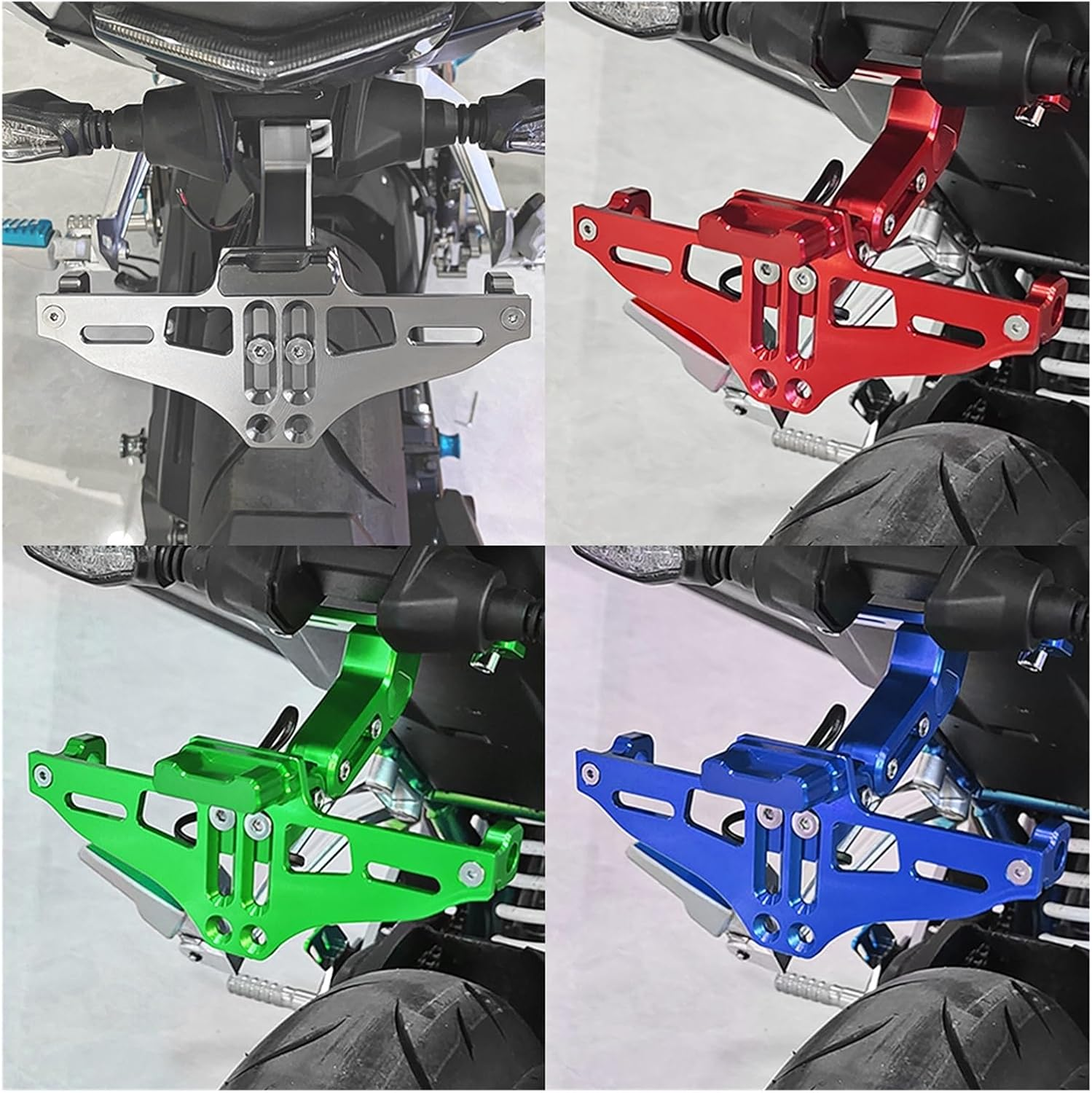 WYJDZSW Compatible with VFR800/F Fi/W1 VTEC VFR 800 F 800F Fi W1 VTEC License Plate Holder Bracket Rear Tail Tidy Fender Eliminator Plate Kit(2 Pairs Yellow) - A Blue image number 4