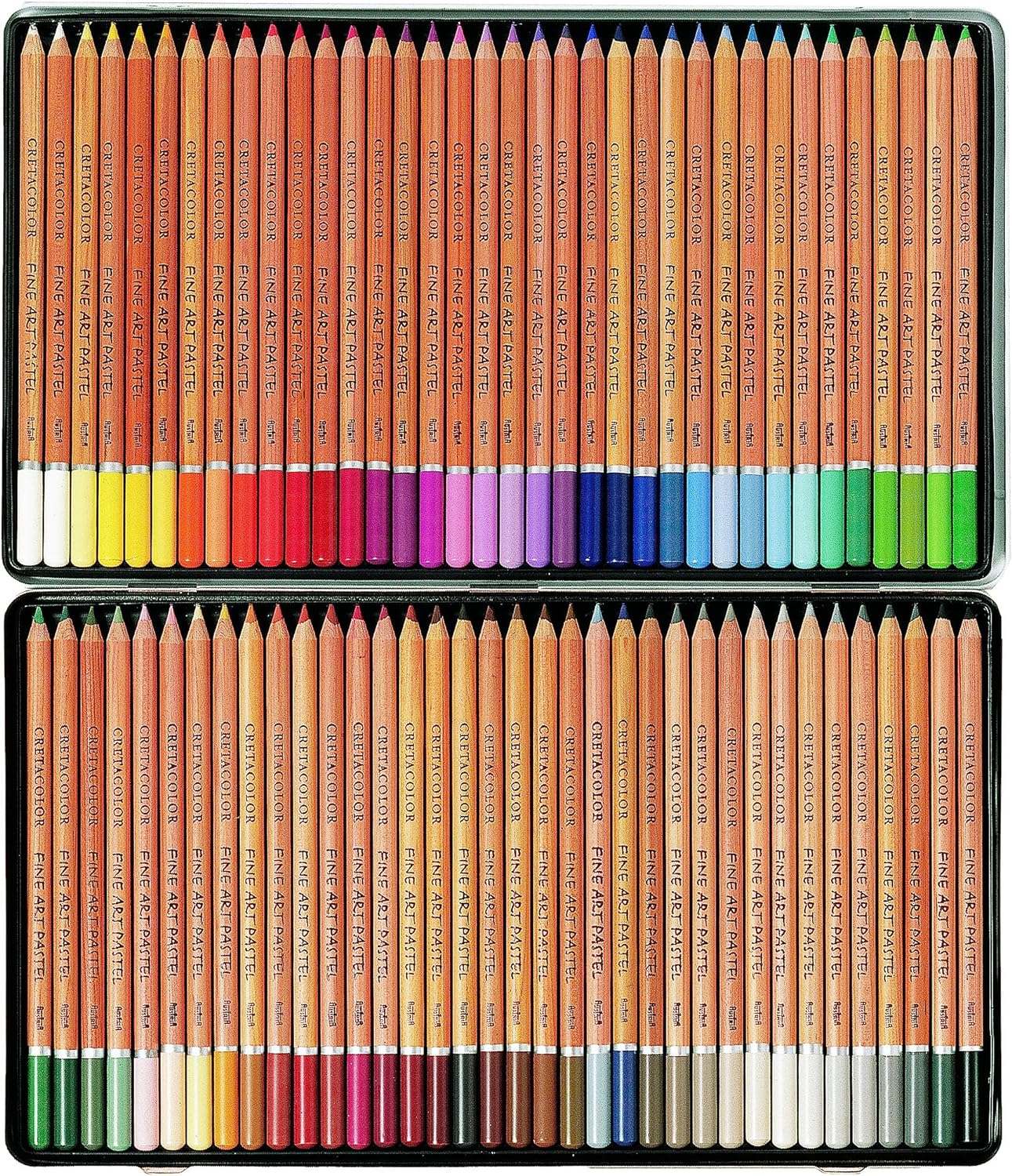 CRETACOLOR Fine Art Pastel Pencils, Tin 72 Assorted Colours 72 STK Multi-Coloured 15-47-072