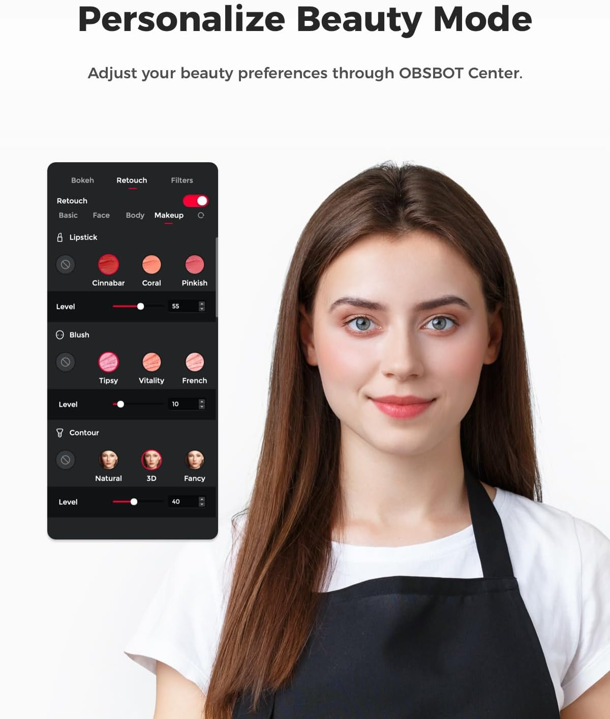 OBSBOT Meet SE Al-Powered Webcam,1080P@100Fps,Ultra HDR,1/2.8" CMOS,4X Digital Zoom,Work with Skype, Zoom/Microsoft Teams/Google Meet,Web Cam for Streaming, Meeting, Gaming, with Mini Tripod (Grey) image number 5