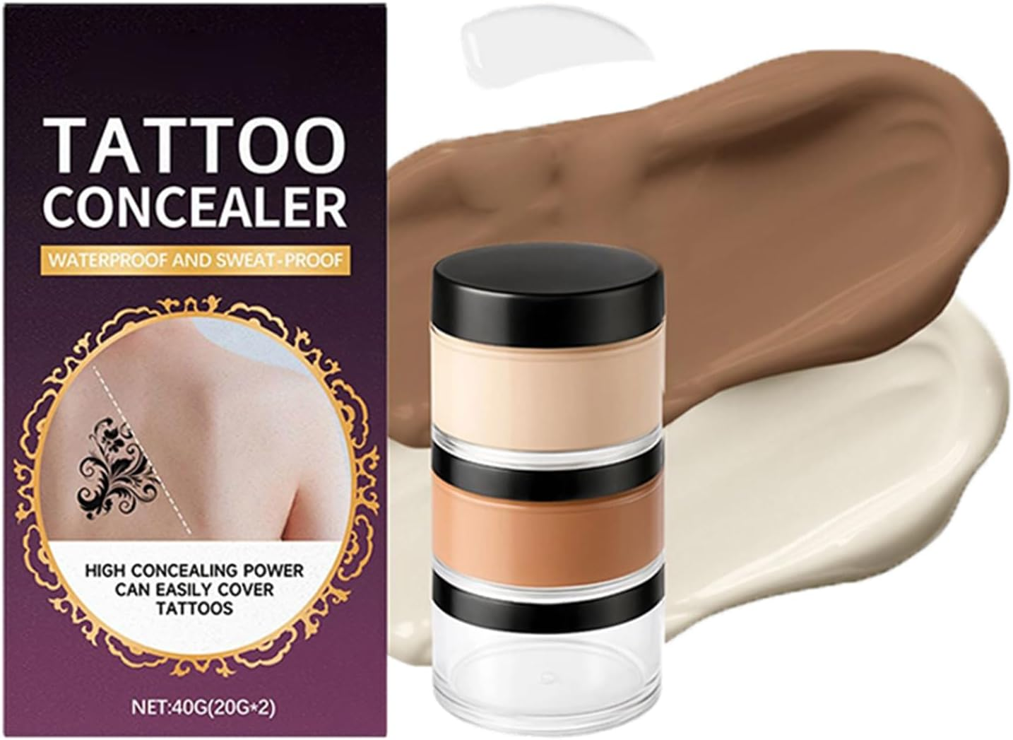 Meindin Scar Cover Foundation | Waterproof Leg Makeup Cream | Makeup Sweat Proof Foundation for Event Holiday Daily Prank Classroom Cosplay Party Halloween Offices Entertainment image number 5