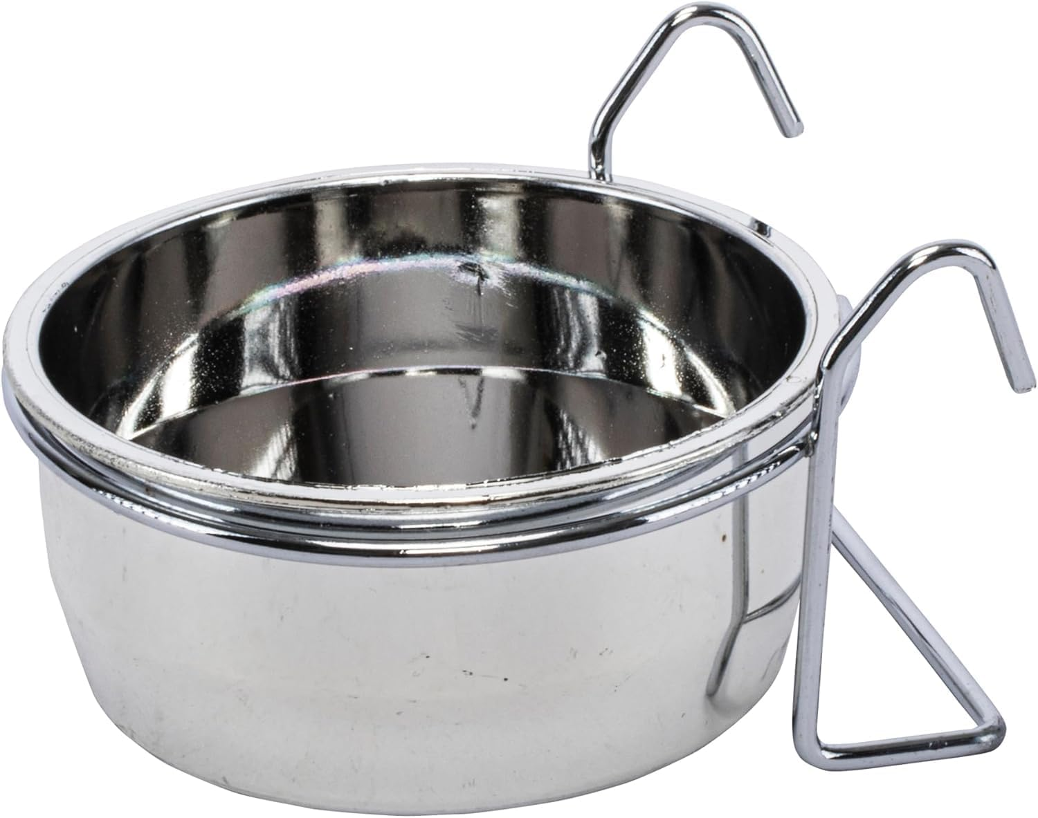 [4PCE] Pet Basic, Bird Bowl Set with Hooks - Scratch Proof, Rust Resistant, Safe and Durable Design, Perfect for Food and Water - 210ML