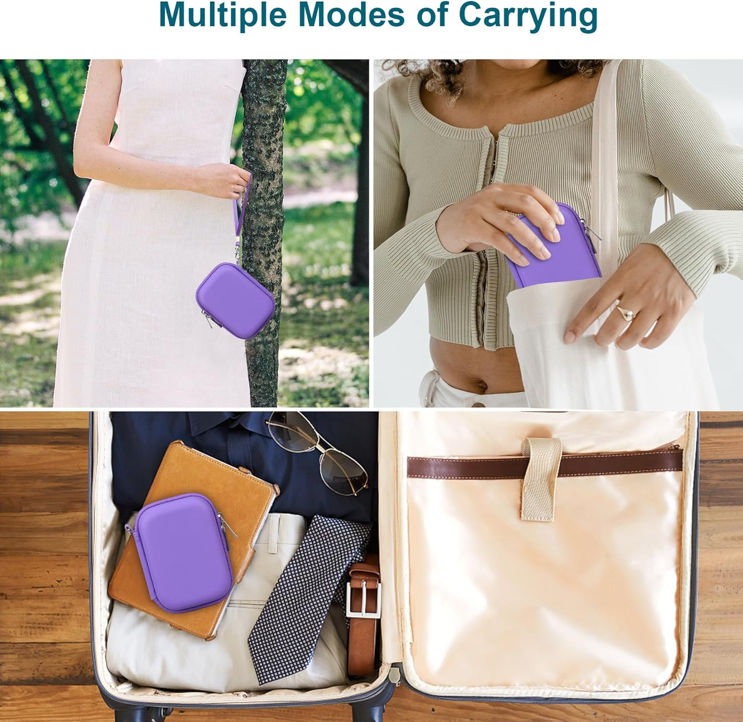 Canboc Hard Carrying Case for Bitzee/Bitzee Disney/Bitzee Magicals Interactive Toy Digital Pet, Virtual Electronic Pets Kids Toys Storage Bag, Purple+Purple (Case Only) image number 1