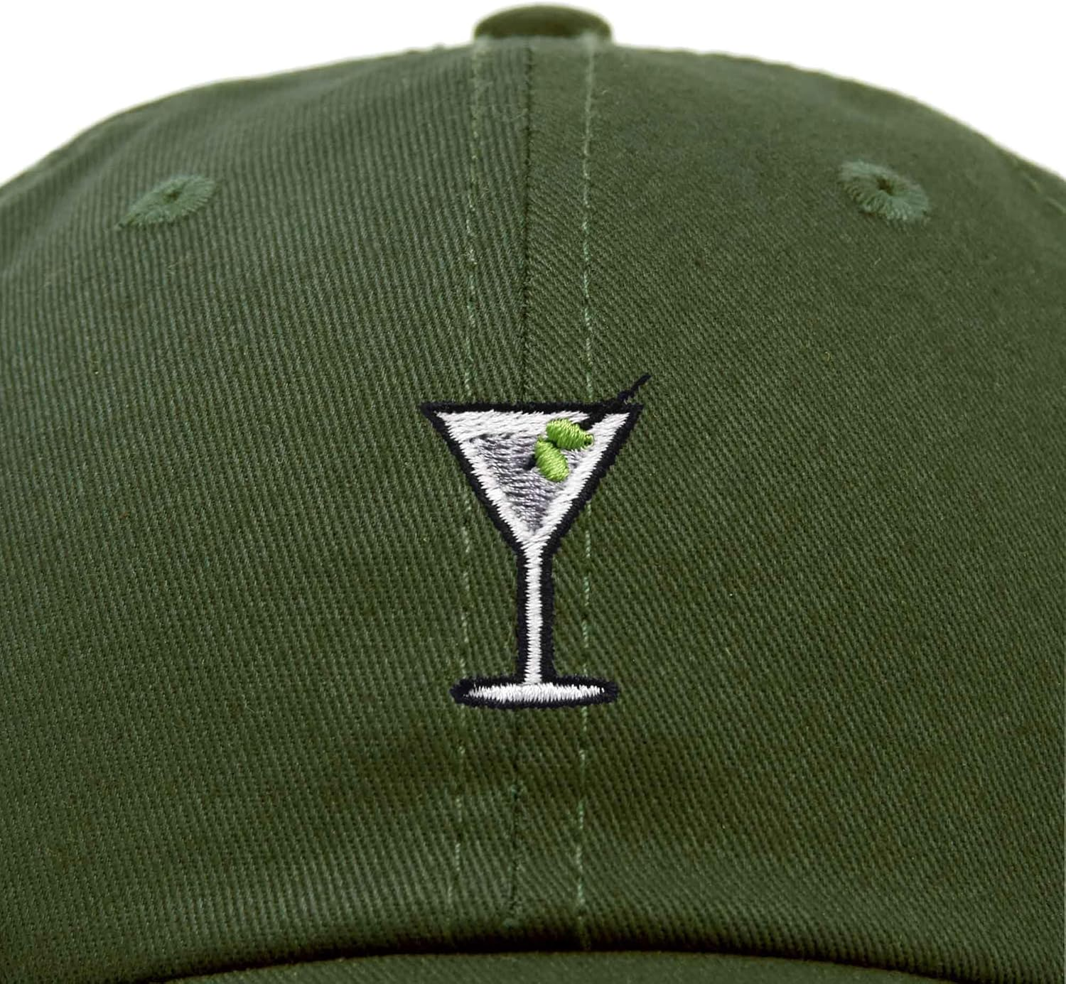 DALIX Martini Embroidered Cap Cotton Baseball Cute Cool Dad Hat Womens