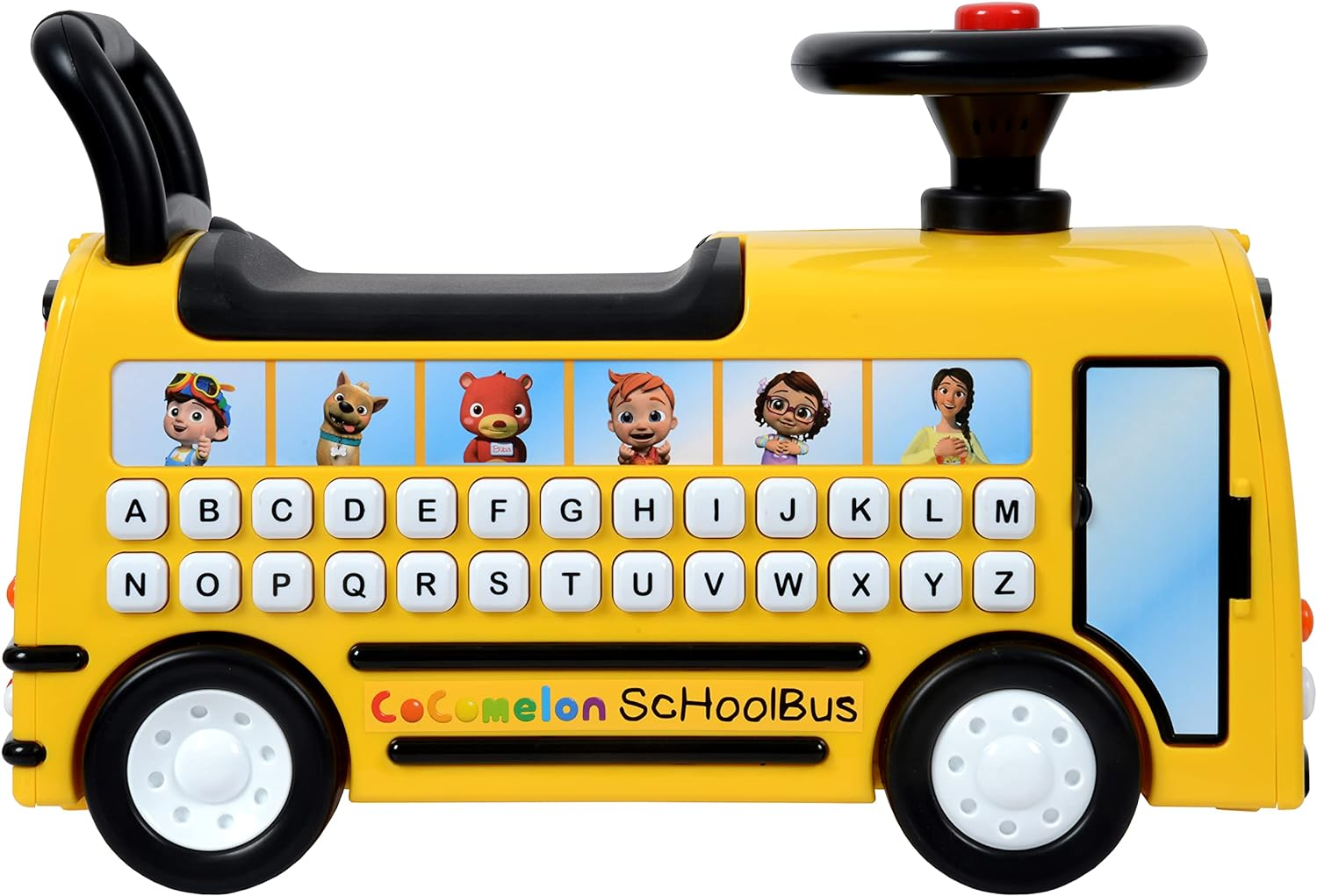 Headstart International Cocomelon Foot to Floor Bus Ride-On Toy with Music and Sounds, Yellow, 21319 image number 2