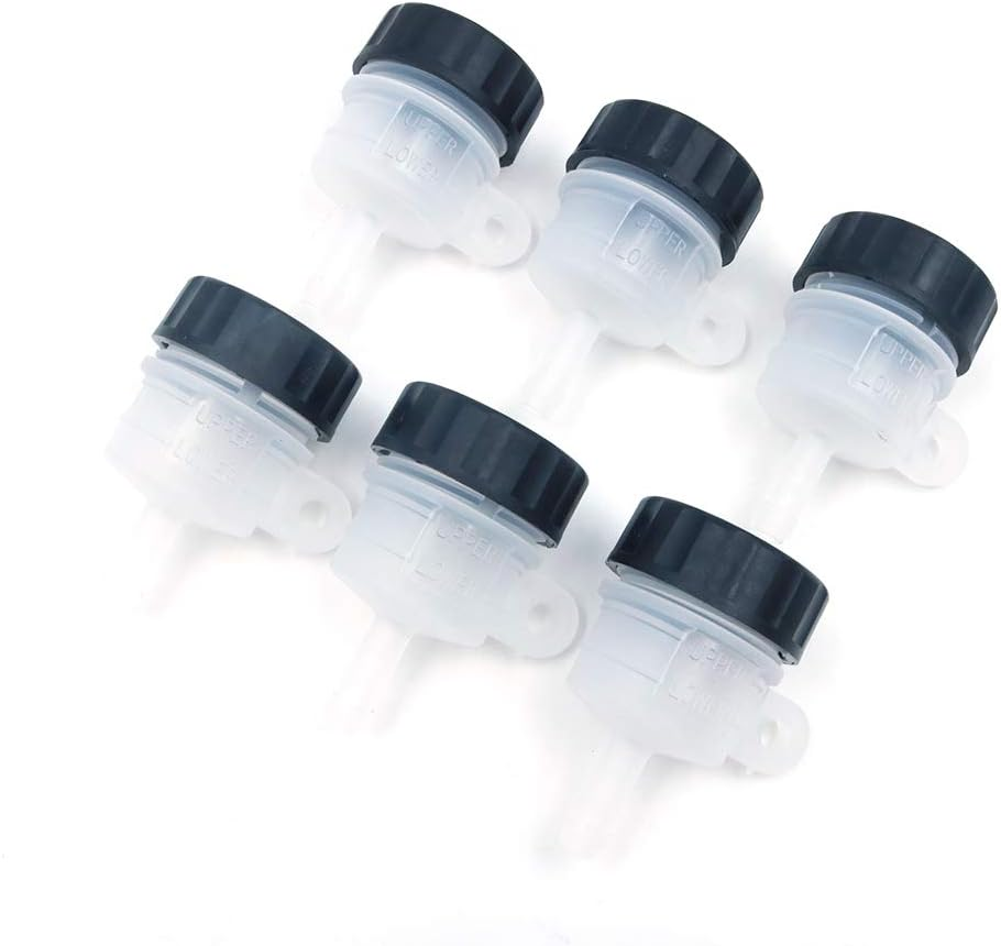 Namvo 6 Piece Motorcycle Parts Universal Brake Container Front Fluid Bottles Oil Cup Motorcycle Master Brake Cylinder Straight Head