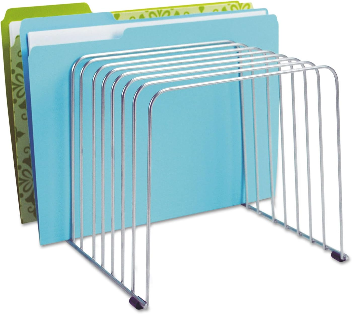 Fellowes 72012 Desktop Organizer, 11 Sections, 9" X 11.375" X 8", Wire, Silver