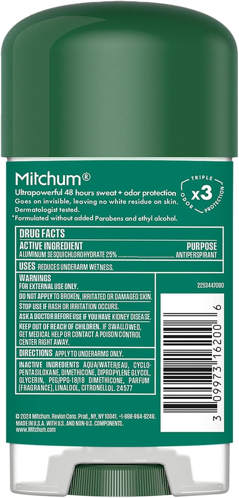 Mitchum Anti-Perspirant & Deodorant Clear Gel, Sport, 2.25 Oz (63 G) (Pack of 6) image number 3