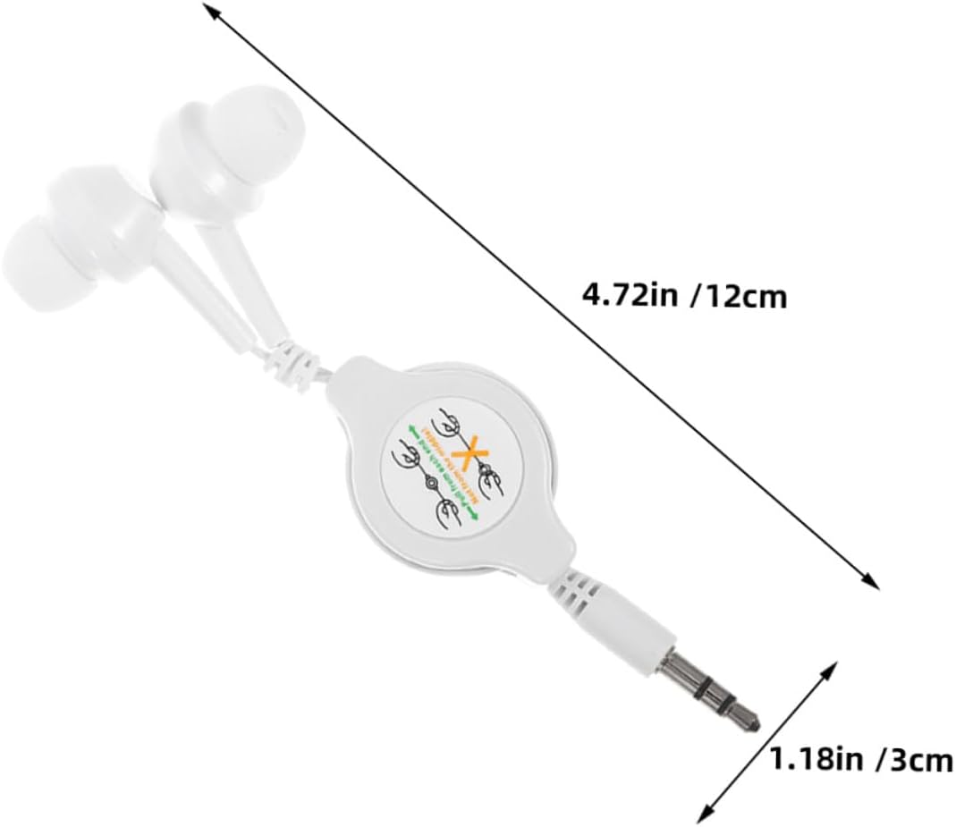 OFFIGAM Dual Retractable Earbuds Plug In-Ear Headphones with Adjustable Length Noise Isolation Portable Earbud Earphones for Sports Travel and Everyday Use image number 4