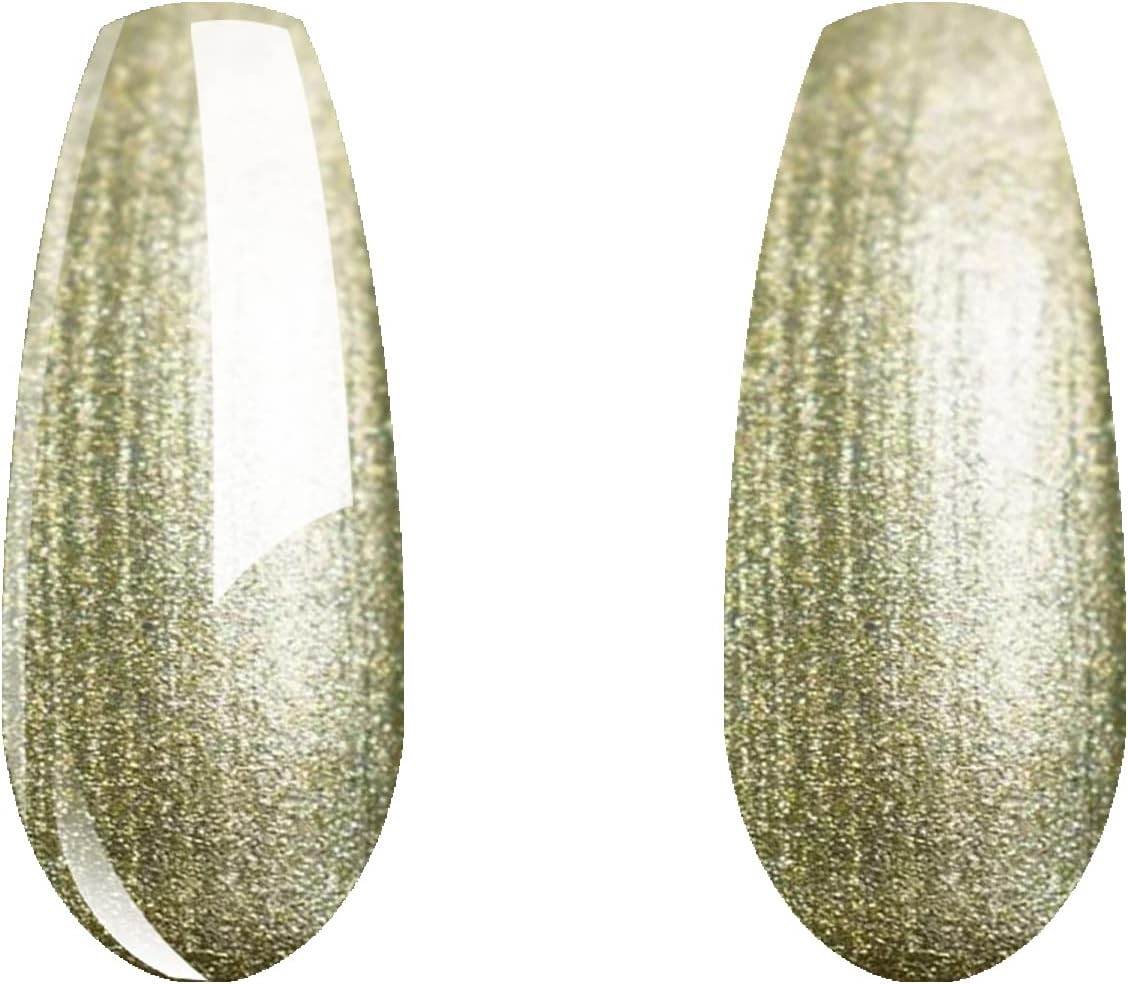 Vishine 16Ml Mirror Metallic Gel Nail Polish, Bright Colorful Gel Polish for Nail Art, Long-Lasting Mirror Effect Gorgeous Reflective Manicure Nail,Golden M173