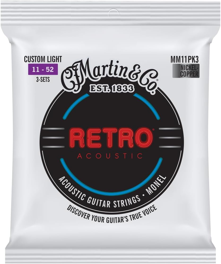 Martin Strings - MM11PK3 - Retro Monel - 3 Pack Custom Light (11-52) image number 4