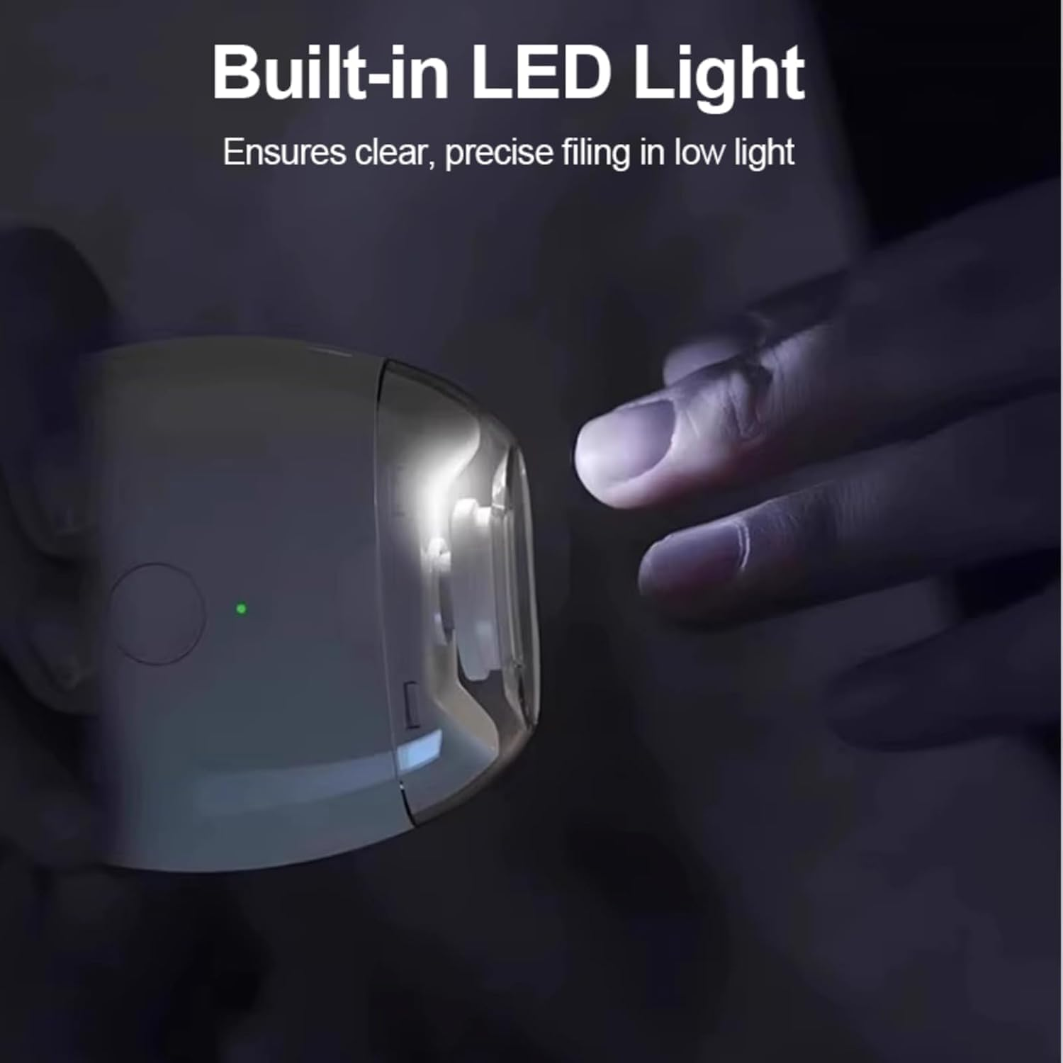 Smart Fingernail Grinder Pro, 2026 Upgrade Fingernail Grinder for Seniors, 2 in 1 Electric Nail Clippers with Light, Automatic Fingernail Grinder for Adults & Kids (2PCS) image number 1