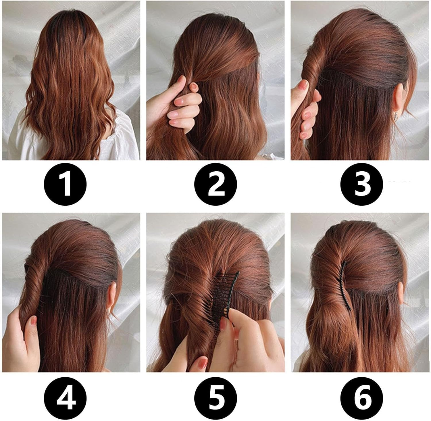 U Shape Hair Finishing Fixer Comb - Invisible Hair Fixer U Pin - Decorative Hair Updo Styling Tool for Women & Girls Hairstyle, Hair Accessories Hair Combs image number 5