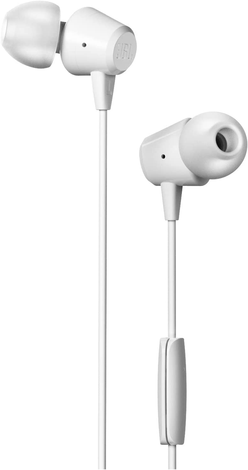 JBL C50HI, Bass Sound, Lightweight and Comfortable, One-Button Universal Remote with Mic, White - Blue image number 1