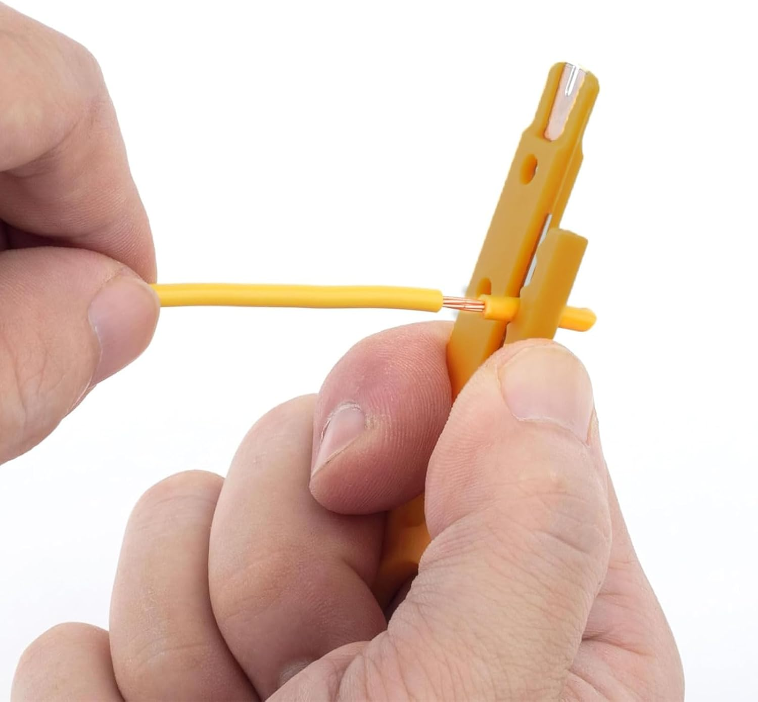 Hunken 10 Pcs Mini Wire Stripper Set, Punch down Cutter for Network Cables, RJ45/CAT5/CAT6, Telephone & UTP Data Cable, Compact and Portable Wire Strippers image number 5