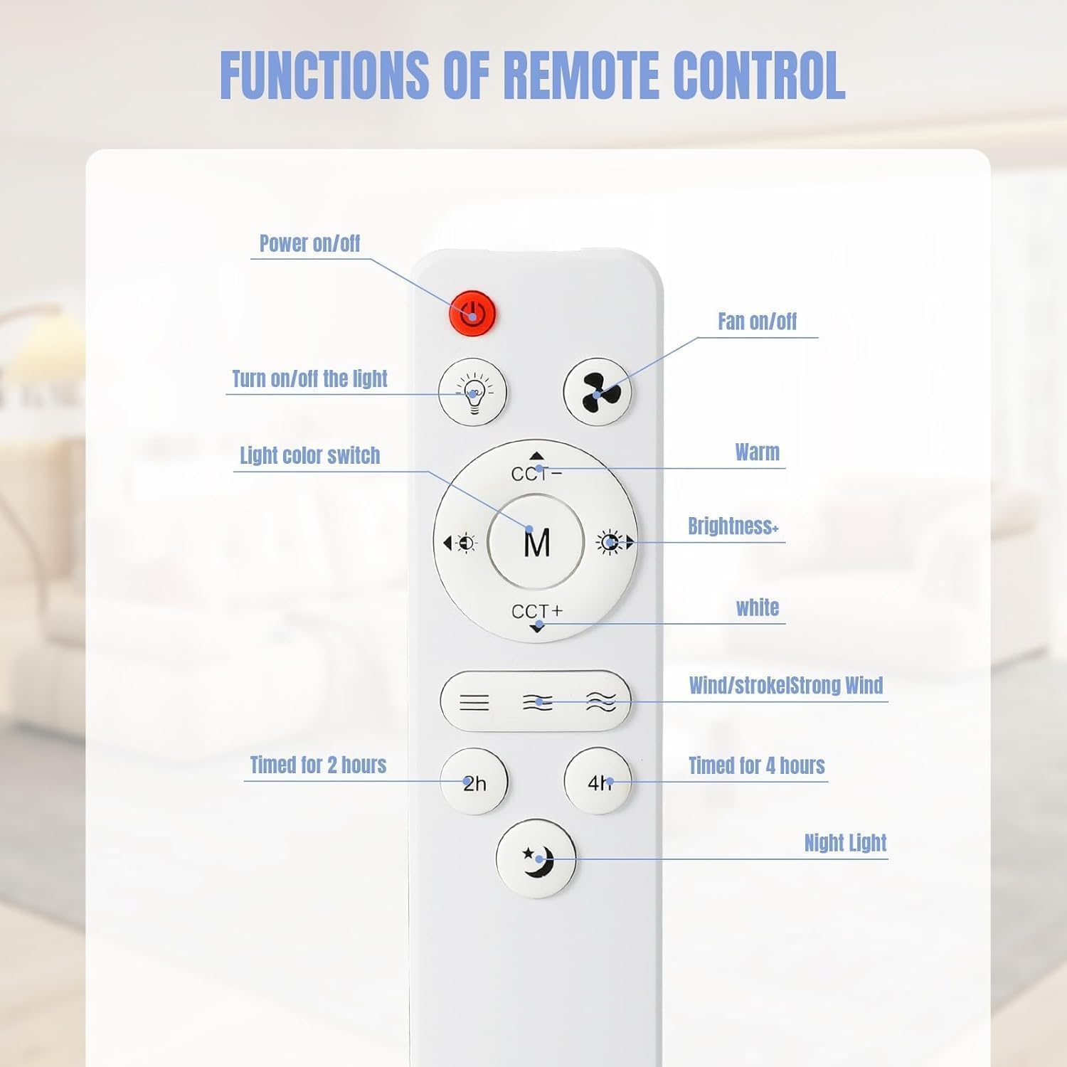 Fan Light Ceiling Fan 18-In Ceiling Fans Ideal for Bedroom Kitchen Dining Room and Living Room Balcony Garage Restaurant Shop Indoor - Matcha Green image number 4