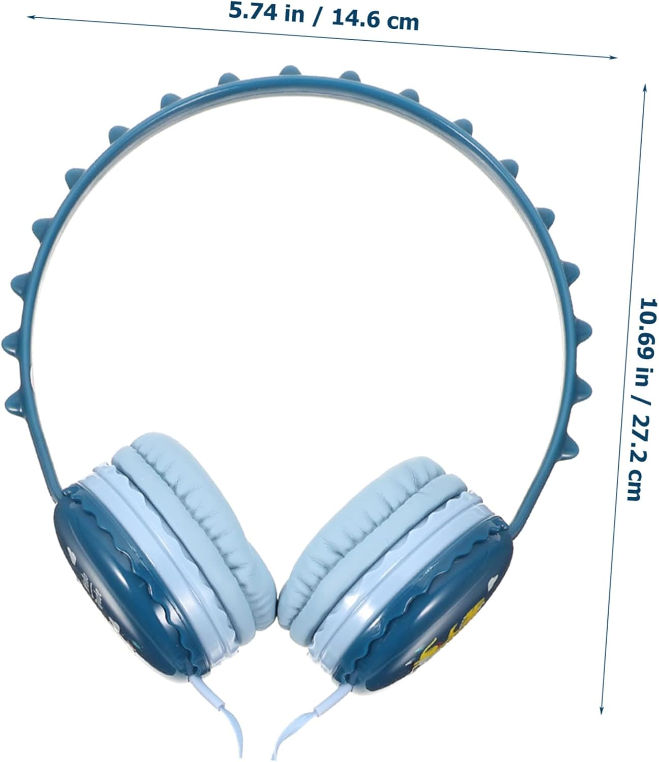 KOMBIUDA Dinosaur Shape over Ear Headphones for Wired Gaming Headset with Jack Comfortable Cartoon Earphones Compatible with Tablet Laptop Phone image number 6