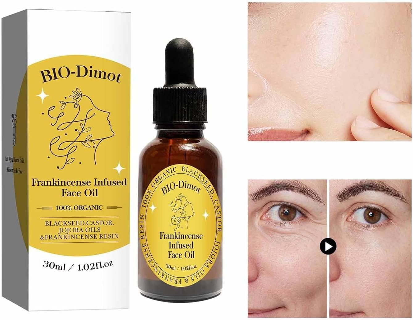 Frankincense Resin Oil for Face，Frankincense Resin Infused Organic Black Seed & Jojoba Oils,Natural Skin Care Moisturizing, Facial Anti-Aging Moisturizing Skin Serum image number 5