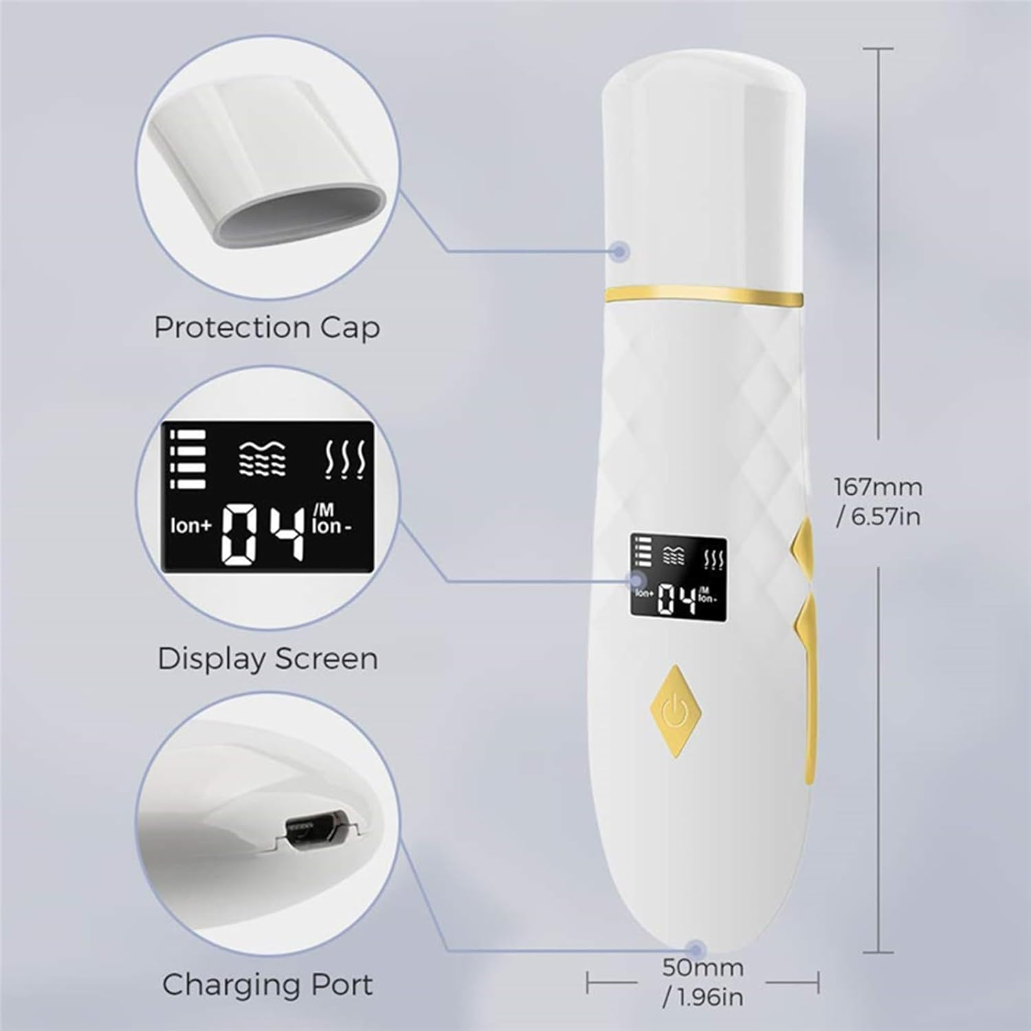 COREXPOWER Skin Scrubber Face Spatula, LCD Screen Pore Scraper Pore Cleaner Blackhead Removal Ultrasonic Pore Extractor - 4 Modes Skin Scrubber Face Spatula Espatula Ultrasonica Facial Profesional image number 5