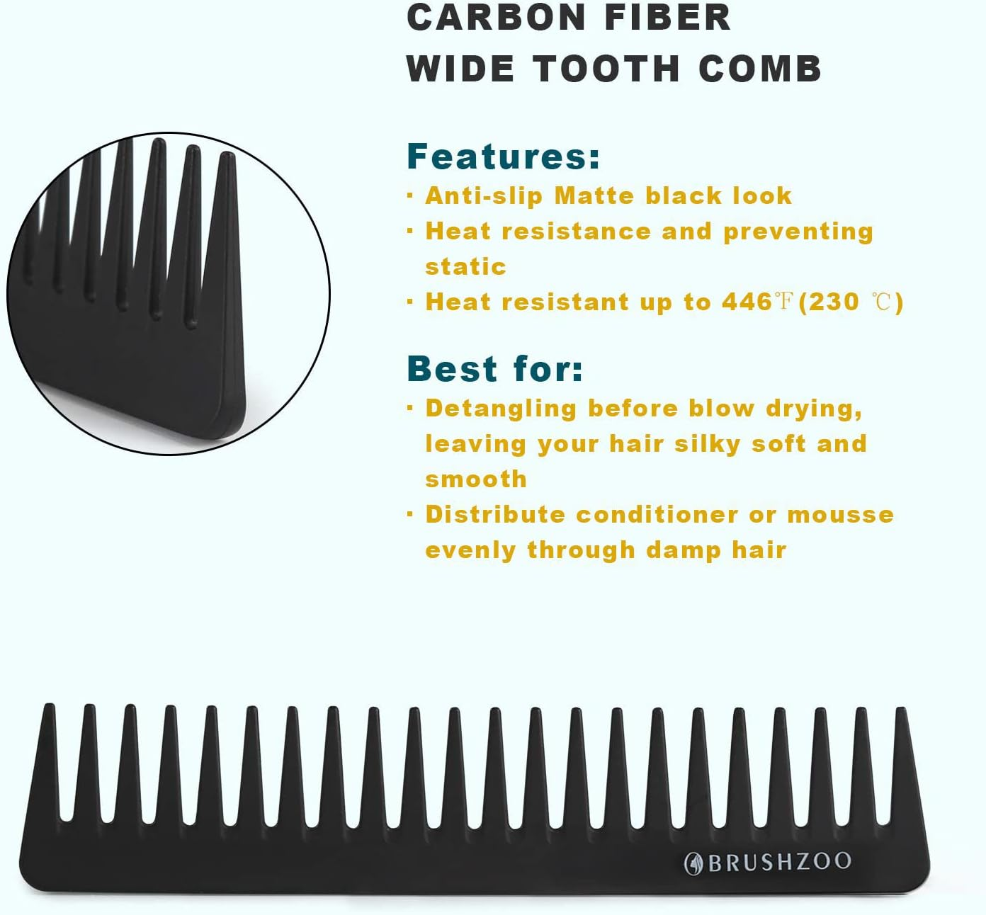 O BRUSHZOO Detangling Brush for Curly Hair, Hair Brush Set for Women, Men or Kids, Easy Detangling on Wash Days (Red) - Red image number 6