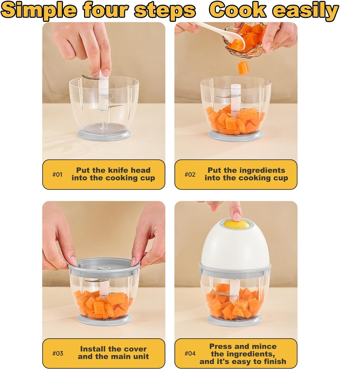 Electric Garlic Chopper,Electric Garlic Chopper,Usb Charging Garlic Grinder | Portable Vegetable Chopper Kitchen Gadget Cordless Garlic Chopper for Home Restaurant image number 5