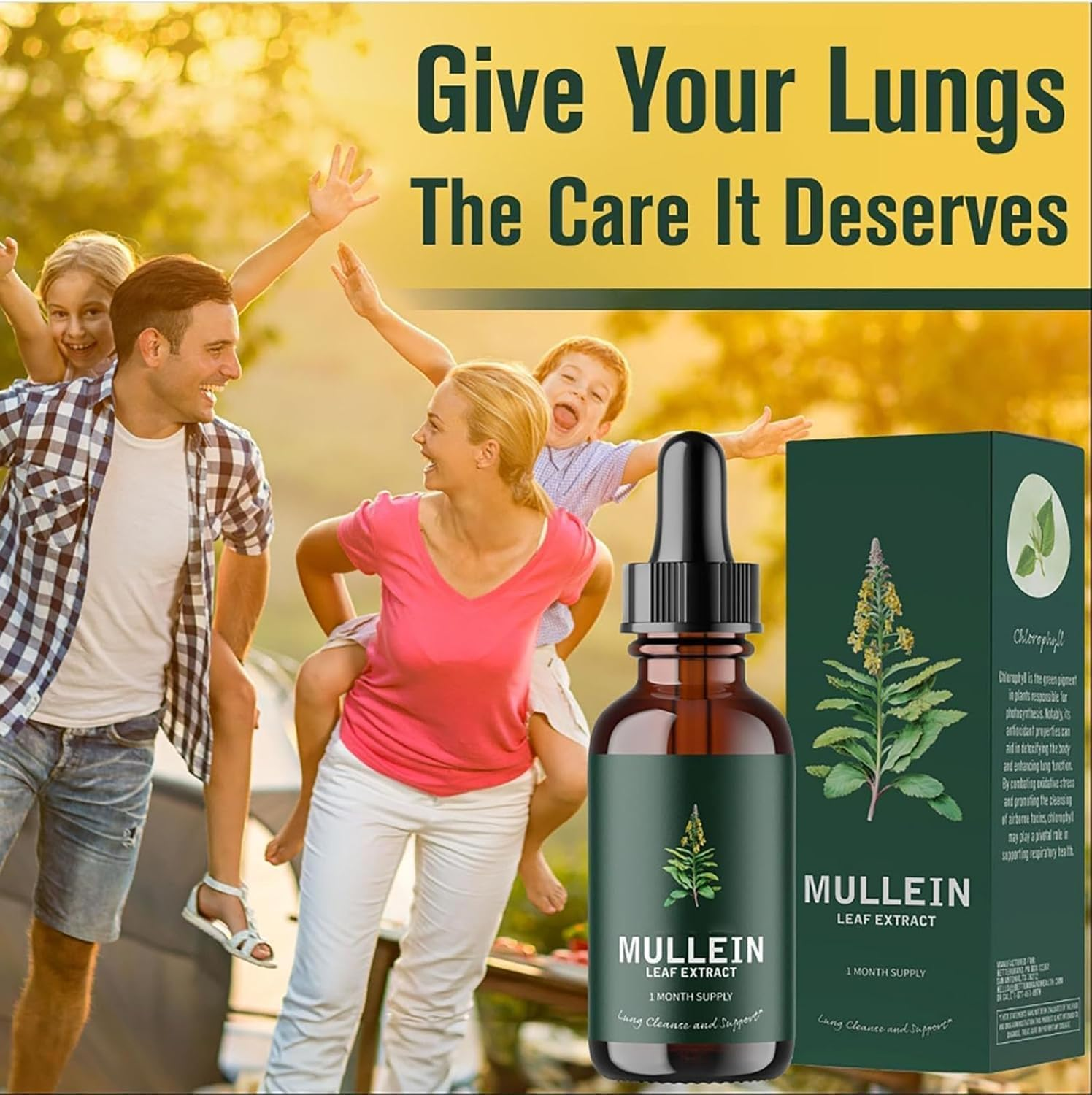 Mullein Leaf Extract,Mullein Chlorophyll,Mullein Extract,Mullein Leaf Liquid Extract, Super Concentrated Mullein Leaf Liquid Extract, Improve Lungs,2Pcs image number 6