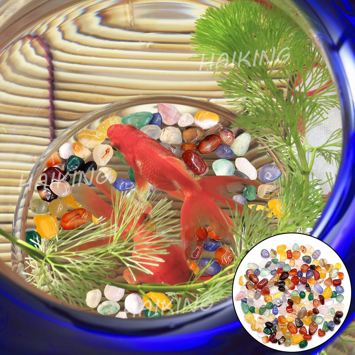 Tumbled Stones, 0.33LB Mixed Natural Gem Stones for Jewelry Making, Vase Filler, Home Decoration, Lucky Stones image number 2