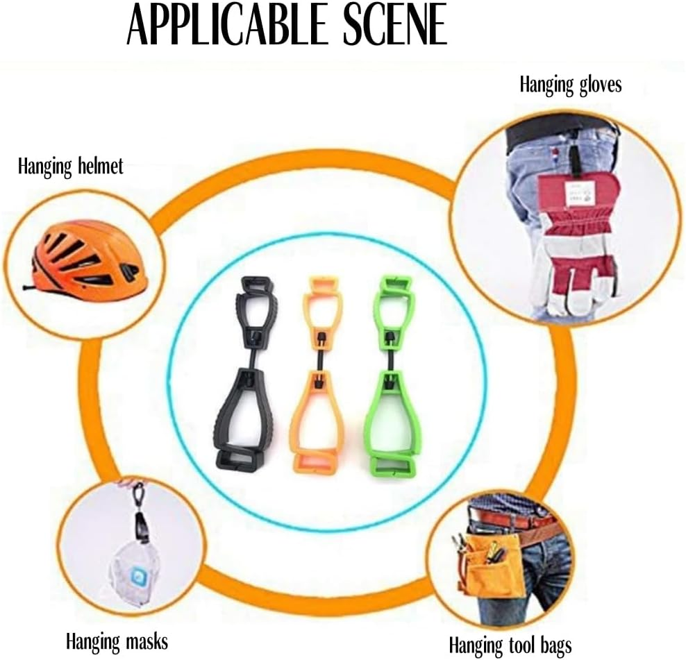 DACUAN 6Pcs Pvc Safety Work Glove Grabber Clips,Work Safety Clip Guard Labor Glove Keeper image number 1