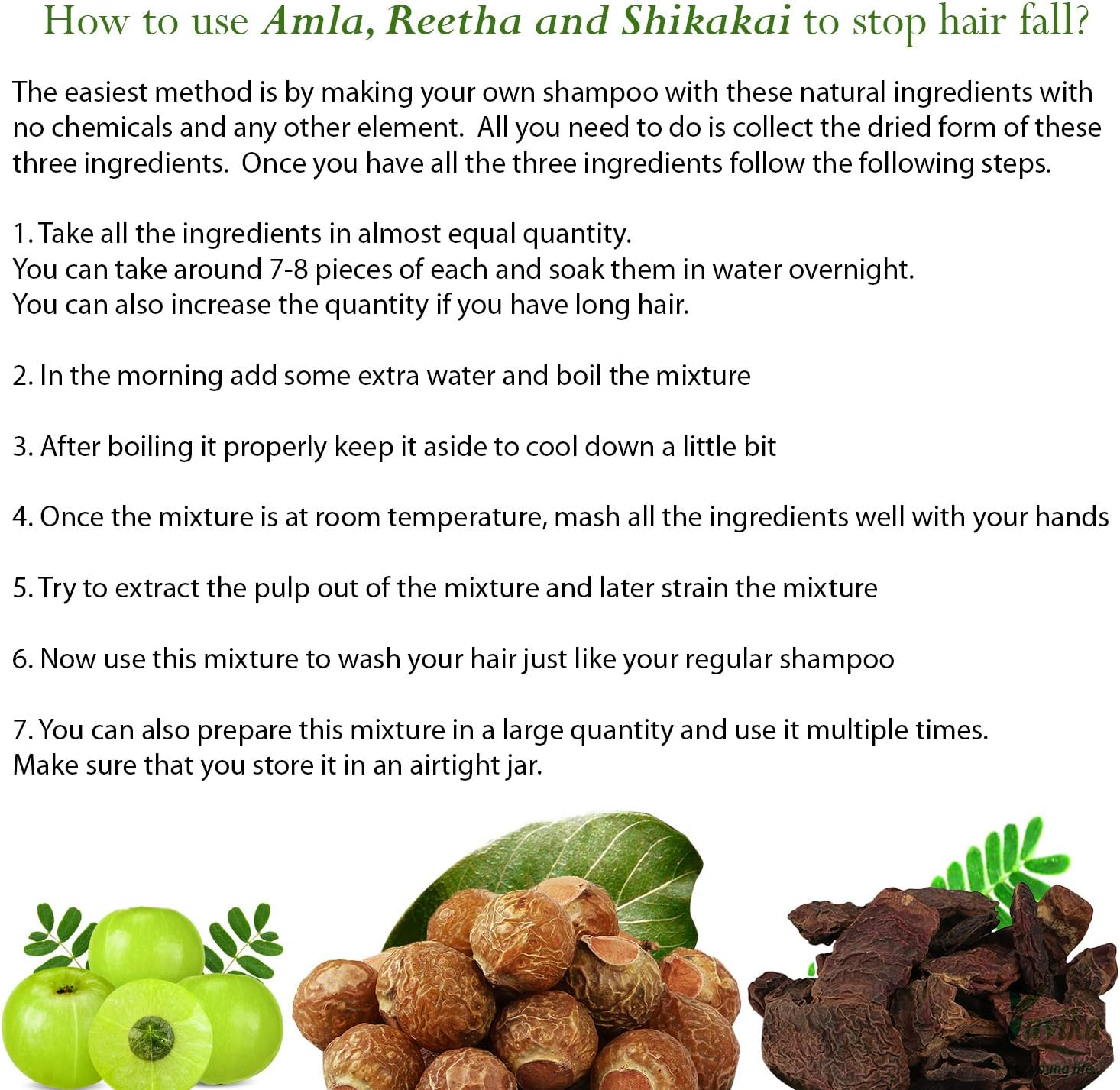 YUVIKA Combo Pack for Hair Care - Awla - Reetha - Shikakai 900 Grams (300 Grams Each) image number 1