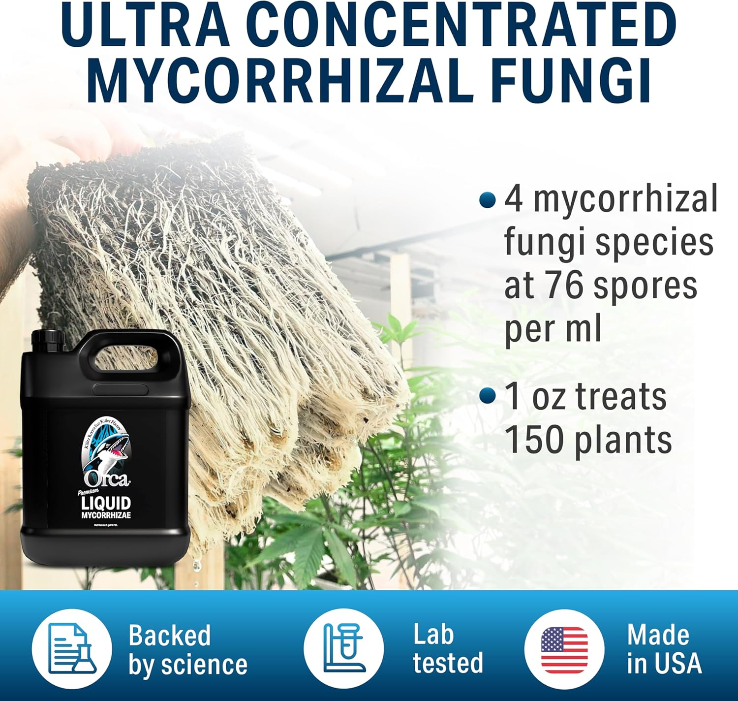 Plant Revolution PRPSO32 FGORCA-32OZ Orca Premium Liquid Mycorrhizae 32 Ounce, 1 Quart image number 5