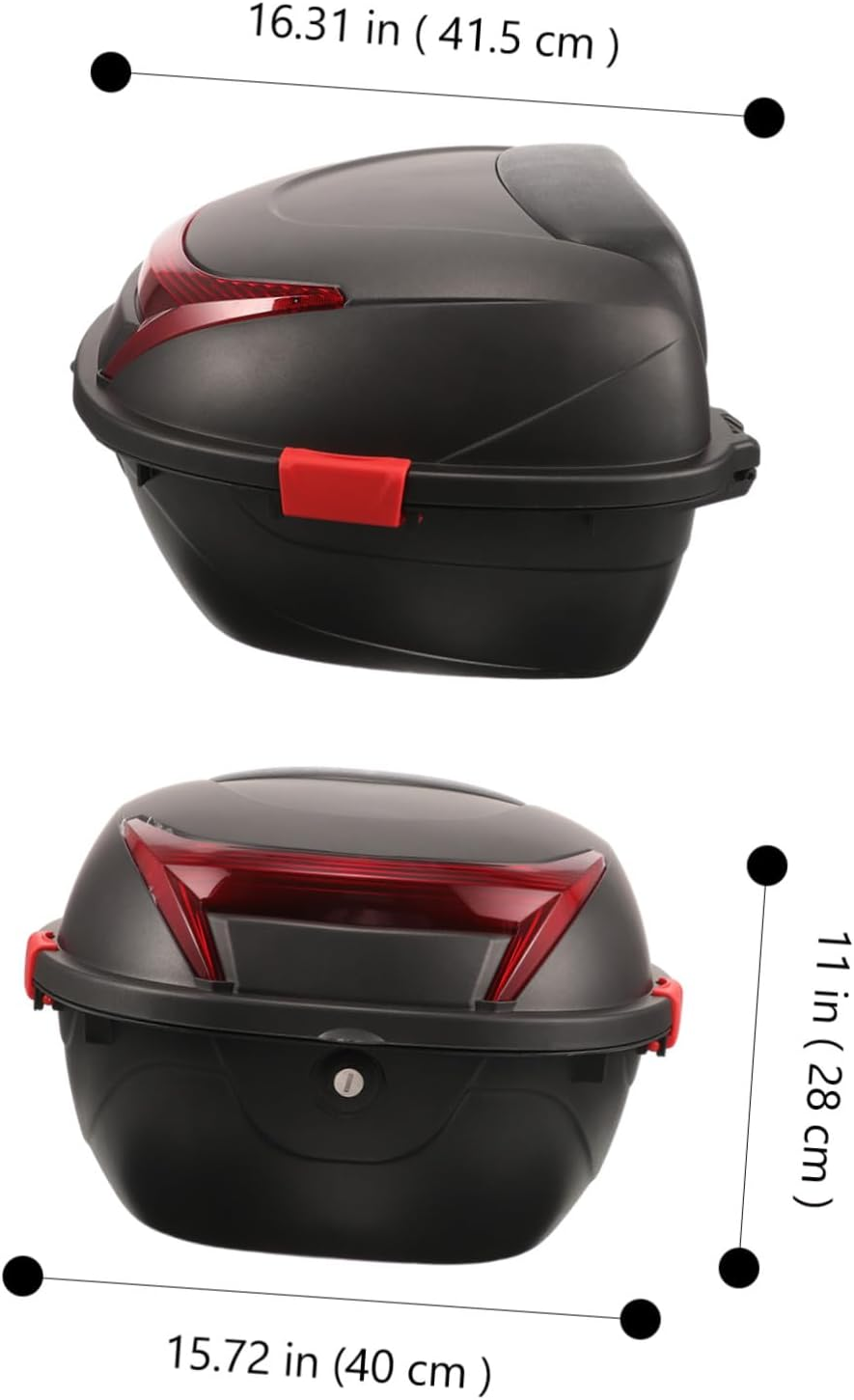 Large Capacity Motorbike Rear Storage Box Motorcycle Helmet Bag with Secure Lock and Reinforced Base for Outdoor Use Random Color image number 2