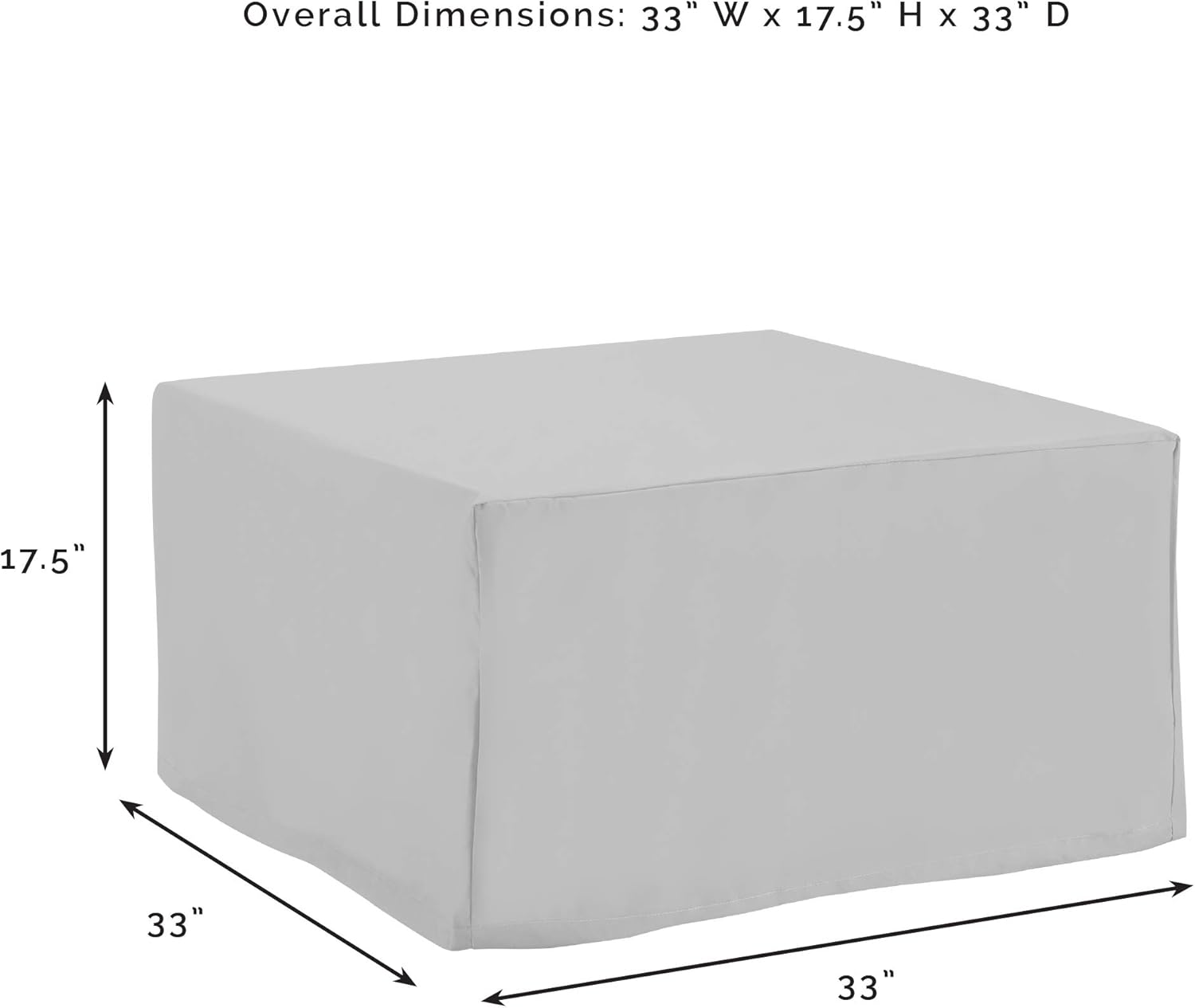 Crosley Furniture CO7507-TA Heavy-Gauge Reinforced Vinyl Outdoor Square Table or Ottoman Cover, Tan image number 3