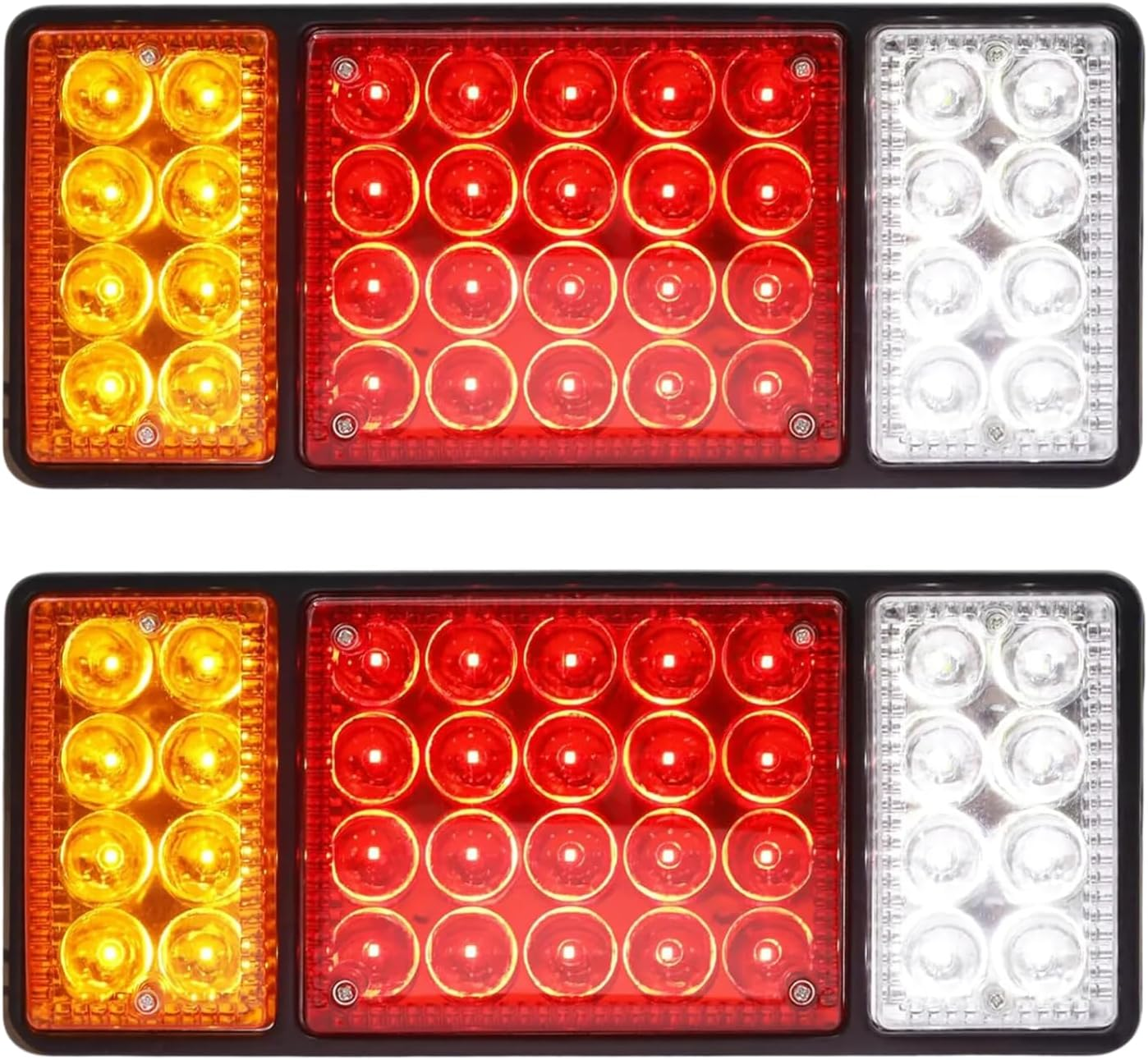 Spendeal 2 Pcs Trailer Tail Light Kit Light Bar 36 LED Running Brake Turn Signals Reverse Lights Waterproof, LED Trailer Lights IP68 for Boat Snowmobile Utility Bed Pickups RV Camper UTV UTE Vans image number 1