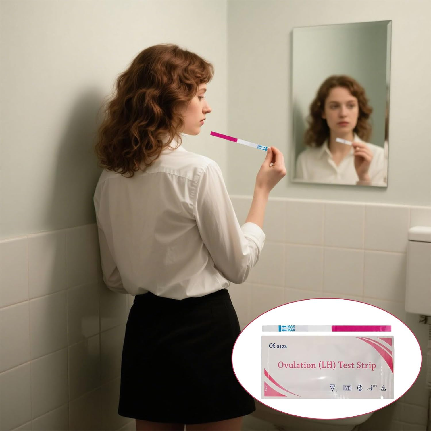 50Pcs Pregnancy Test, Early Detection for Women Ovulation Test Strips Kit, 2.5Mm Accurate and Sensitive Ovulation Test Strips, for Home Self-Examination image number 3