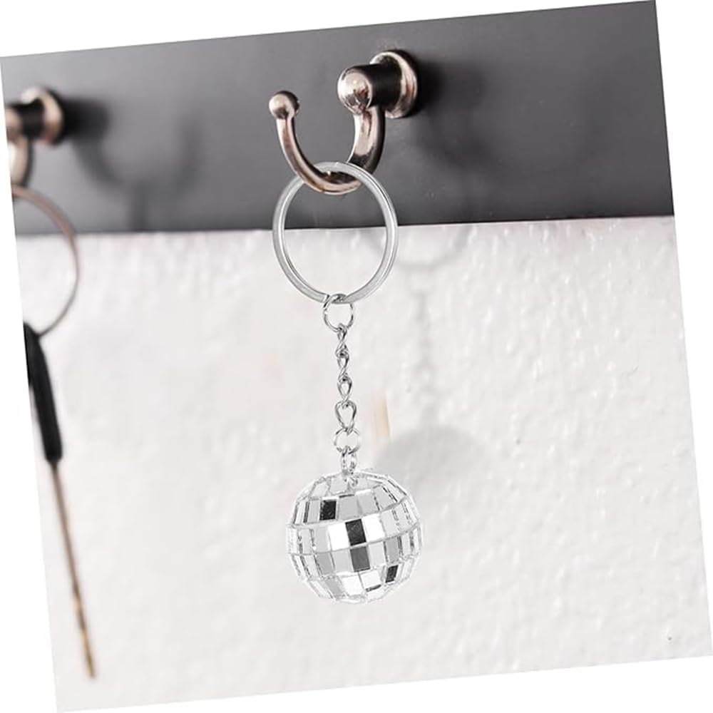 10Pcs Disco Ball Keychain, Mini Disco Ball Party Favors Keychain, Small Disco Balls, Disco Party Favors Supplies Accessories for 70S 80S Disco Party Halloween Christmas Party Decorations image number 3