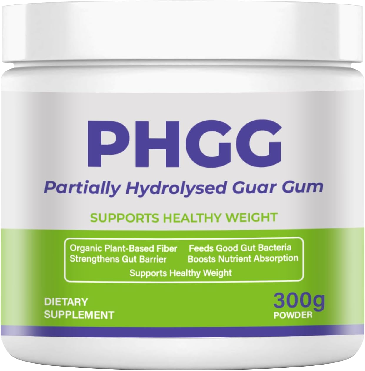 Organic PHGG Prebiotic Powder | Gut Health & Cholesterol Support &ndash; Unflavored Soluble Fiber image number 1