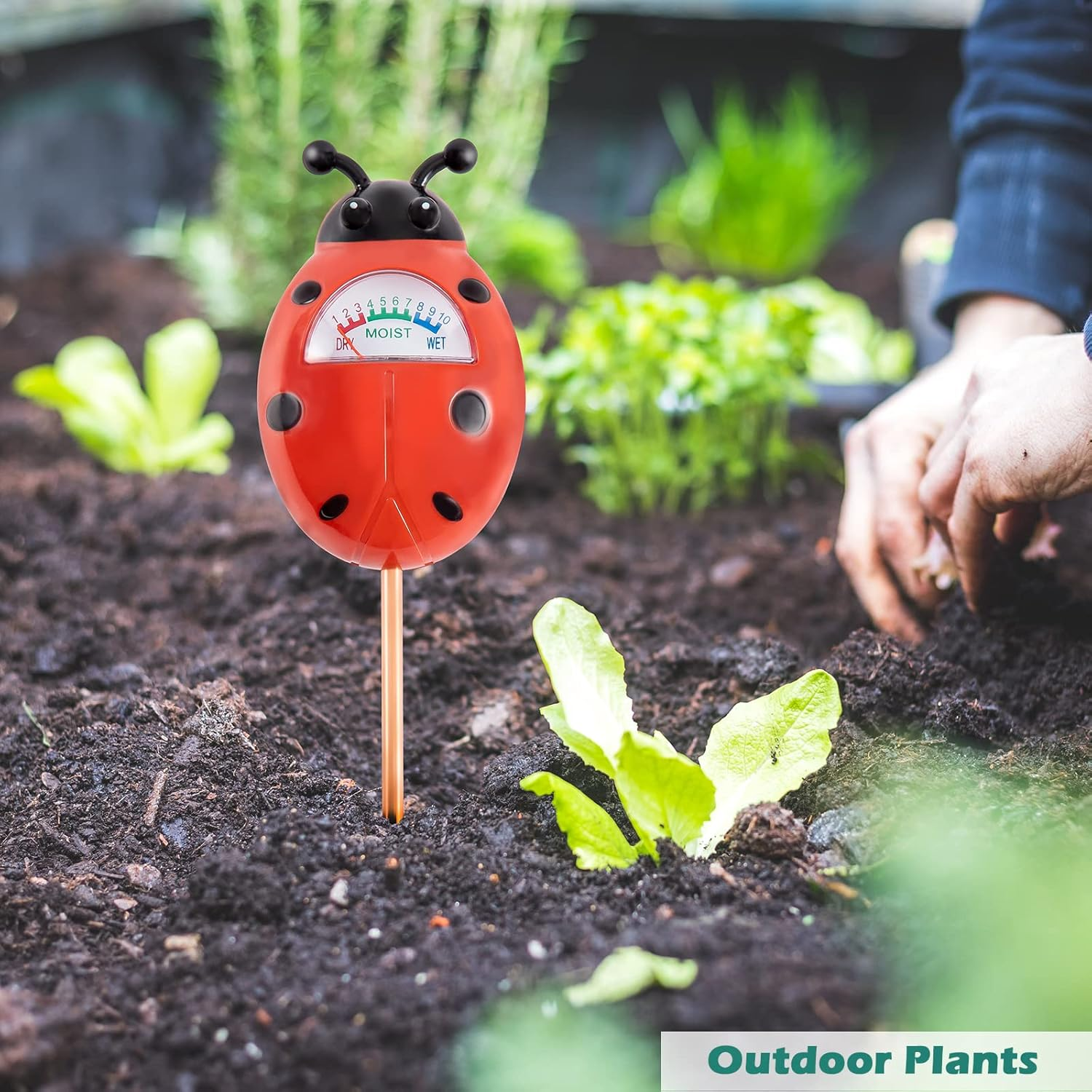 Tennedriv Green Soil Moisture Meter for House Plants, Plant Water Meter,Plant Moisture Meter for House Plants and Outdoor Plants, No Batteries Required - 1, Green image number 5